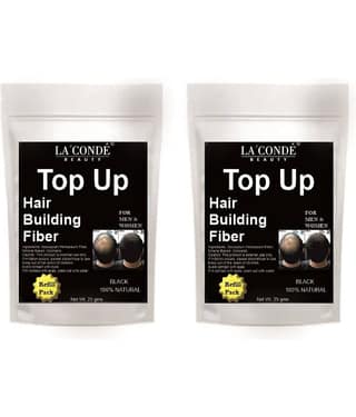 La'Conde Hair Building Fiber Instant Fuller Hair (Black) 25 gm Pack of 2