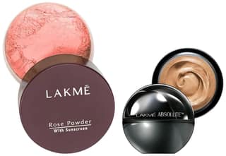 LAKM Rose Matte Face Powder, Warm Pink, 40G And Absolute Skin Natural Mousse For All Skins, Rose Fair 02, 25 Gm LAKM Rose Matte Face Powder, Warm Pink, 40G And Absolute Skin Natural Mousse For All Skins, Rose Fair 02, 25 Gm - Warm Pink / 2 Count (Pack of