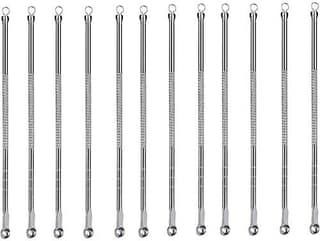 Elecsera Stainless Steel Blackhead Remover Needle Twelve Round (Pack Of 12)
