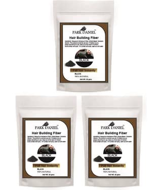 Park Daniel Hair Building Fiber Instant Fuller Hair Refill Pack (Black) 25 gm Pack of 3