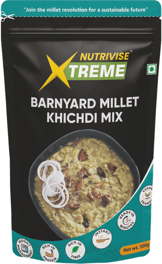 Nutrivise Xtreme Instant Mix :Barnyard Millet Kichidi Mix|Instant Cook|Low GI|Rich in Protein & Fiber|500g each(Pack of 1)