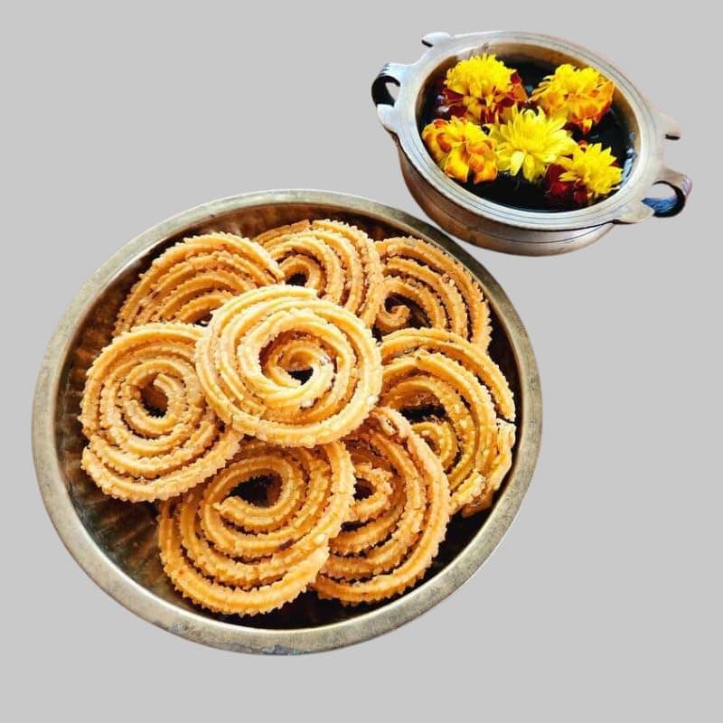 CRUNCHIZZ - 3 in 1 CHAKLI COMBO I SPRING, RICE & TOMATO Murukku I Traditional South Indian Recipe I No Artificial Additives I Authentic & Crunchy I 200 Gram Each I Total 600 Grams view 3