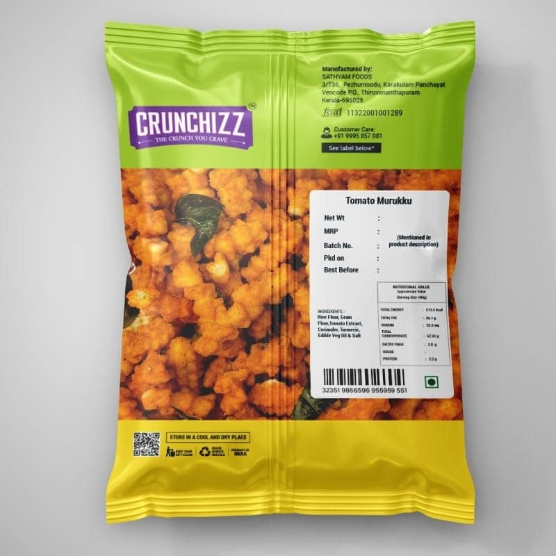 CRUNCHIZZ - 3 in 1 CHAKLI COMBO I SPRING, RICE & TOMATO Murukku I Traditional South Indian Recipe I No Artificial Additives I Authentic & Crunchy I 200 Gram Each I Total 600 Grams view 6