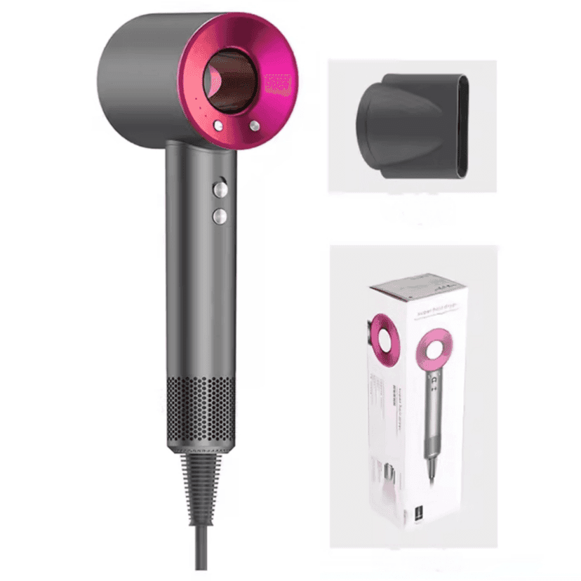 YuvaPulse Professional Ionic Hair Dryer - Ultra-Fast Drying, 200 Million Negative Ions, 110,000 RPM Brushless Motor, Lightweight & Quiet, Thermo-Control for Hair Care, 2 Versatile Attachments for Home & Travel