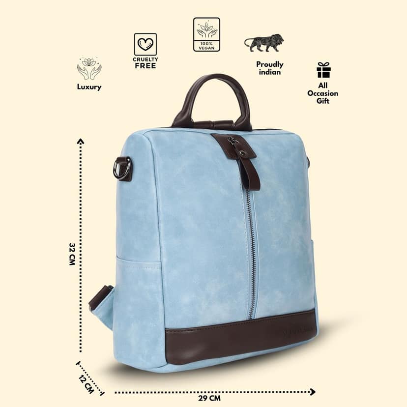 VISMIINTREND Women Backpack for Office Use Upto 13 Inch Laptop | Stylish Backpack Bag | Travel | School | College | Office Use | Anti Theft Convertible Backpack view 9