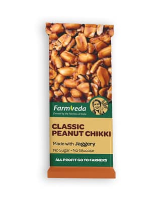 Farmveda Jaggery Peanut Chikki - Pack of 30