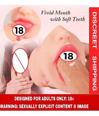 3D Realistic Vagina Mouth Smart Sucking Pump Pocket Pussy