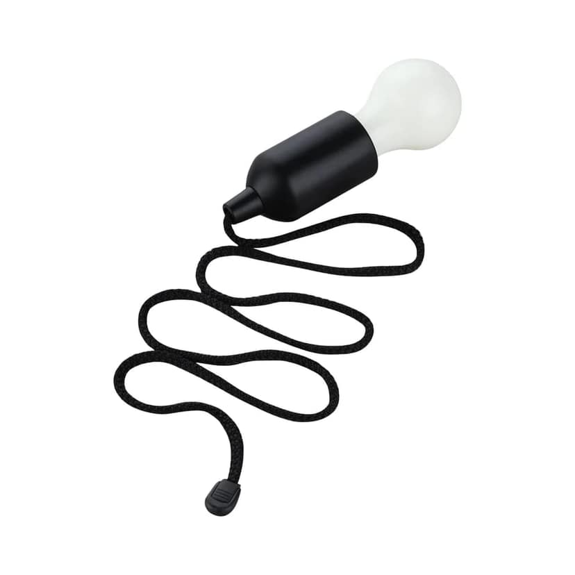 LED Pull Cord Light Hanging Black LED Bulb (3 Pc) view 3
