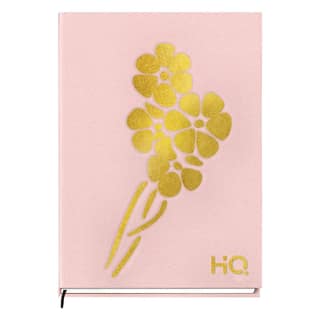 Navneet HQ | Flora Case Bound Note Book for Gifting and Personal Use | A5 (14.8 cm x 21 cm) | Single line | 192 pages | Light Pink