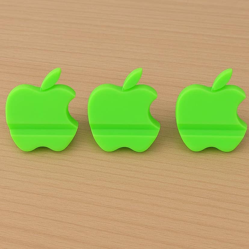 Apple-Shaped Plastic Mobile Phone Holder (3 Pc & mix color) view 7