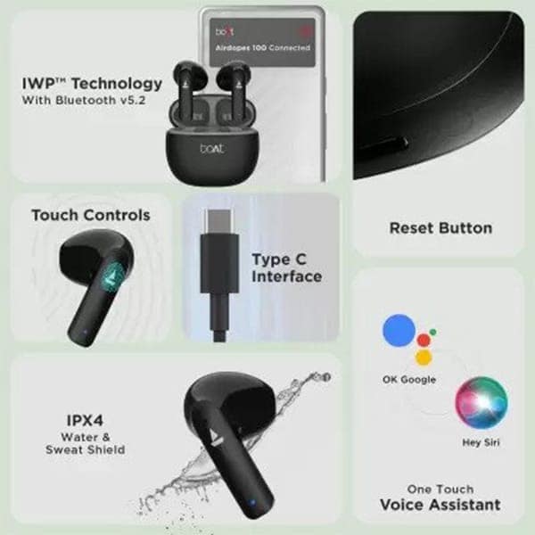 boAt Airdopes 100 True Wireless Earbuds With Ultra Low Latency view 3