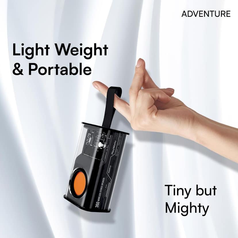 HAPIPOLA ADVENTURE BLUETOOTH SPEAKER Immersive Audio | Good Bass | Light Weight 6 hours Playback | Playback Controls 800mAh Battery | 5.2 Bluetooth | RGB light | Sound | Upto 10m Range view 7
