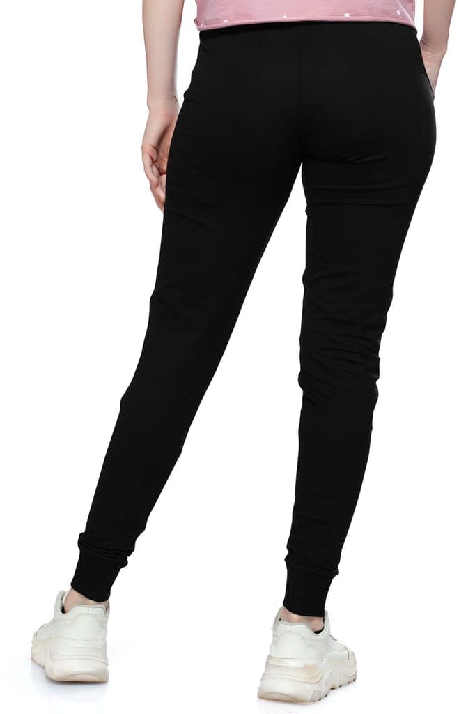 ZEYO Women's Joggers Solid Plain Blue Regular Fit Track Pant view 3