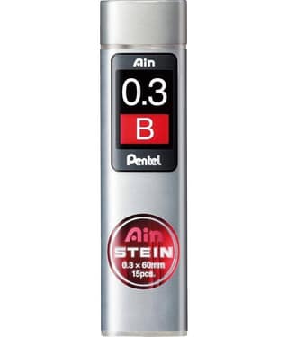Pentel Mechanical Pencil Lead, Ain Stein, 0.3mm, B (C273-B)