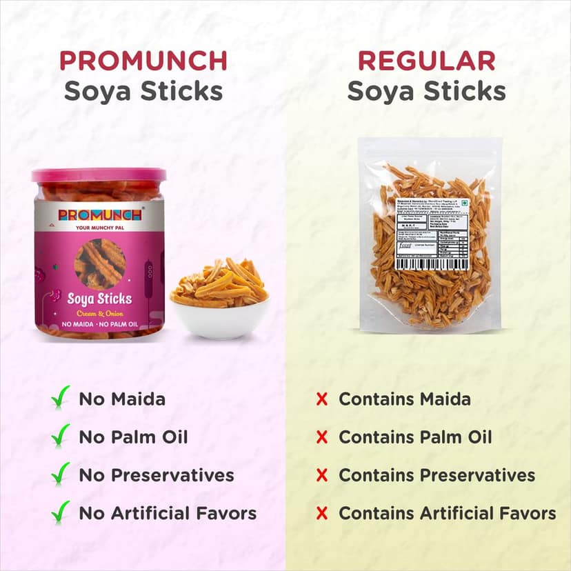 PROMUNCH Soya Sticks - Cream & Onion (80g Each) view 4