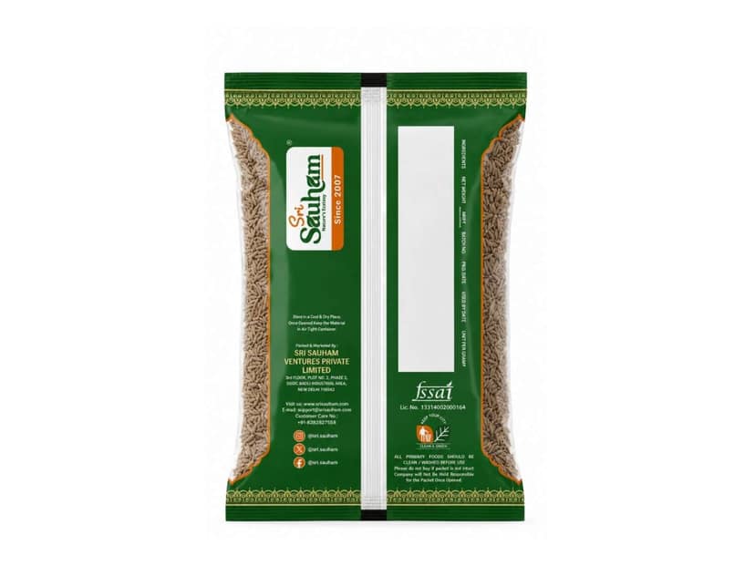 Sri Sauham Premium Jeera, Cumin Seeds - 200g view 2