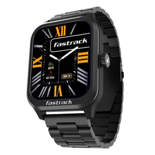 Fastrack Jupiter Retro 1.83" Display Smart Watch with Bluetooth Calling, Functional Crown, Metal Strap, 100+ Sports Modes, Health Suite, IP68, 5-Day Battery Smartwatch for Man & Women Latest (Black) Fastrack Jupiter Retro 1.83" Display Smart Watch with B