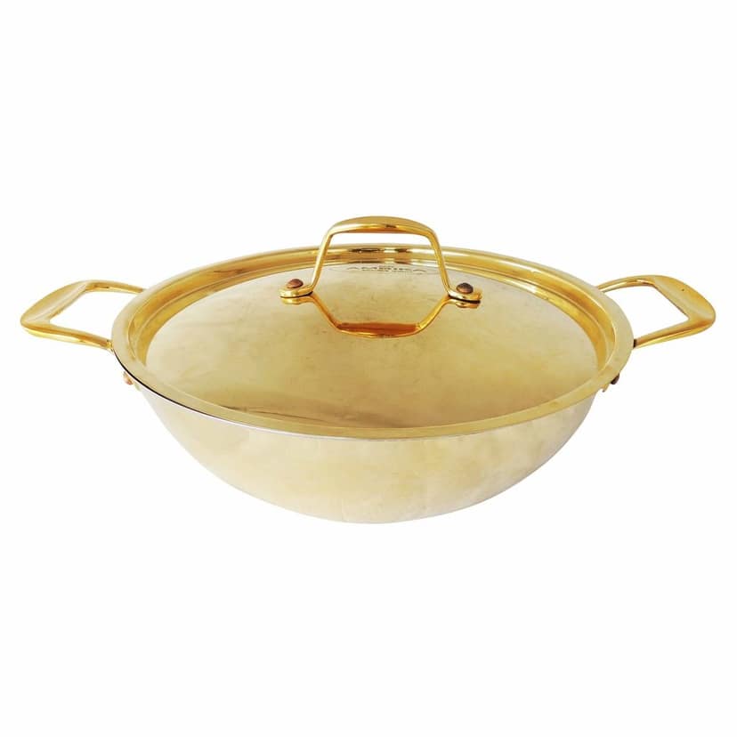 Brass Kadai With Cover No. 1 (ZMAS473 A) view 2