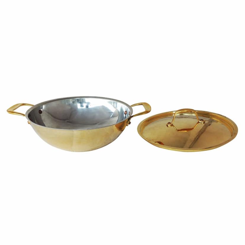 Brass Kadai With Cover No. 1 (ZMAS473 A) view 3