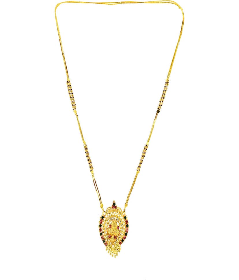 SHANKHRAJ MALL GOLD PLATED ROYAL DESIGN MANGALSUTRA FOR WOMEN-100129