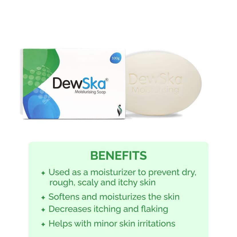 DEWSKA MOISTURISING BATHING BAR: NATURAL SOAP RICH IN VITAMIN E, SHEA BUTTER, ALMOND OIL, AND OLIVE EXTRACTS, PROMOTES HYDRATION, NOURISHMENT view 3