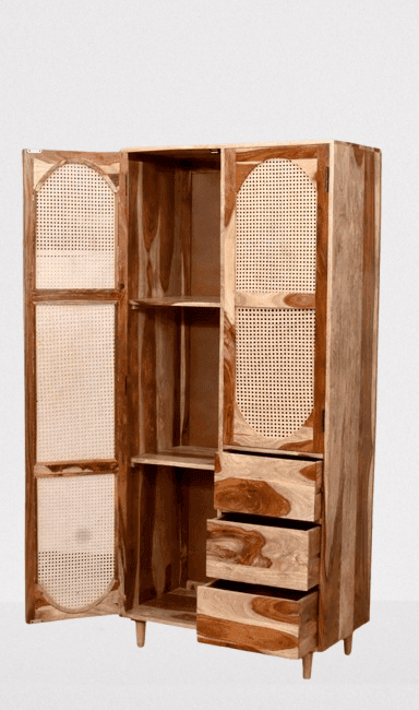Jamani art craft; Sheesham Wood Wardrobe for living room , badroom , hotel view 2