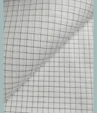 Makhanchor White Linen Blended Unstitched Shirt pc Single