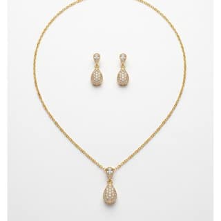 Pendant Set Gold-Toned Teardrop