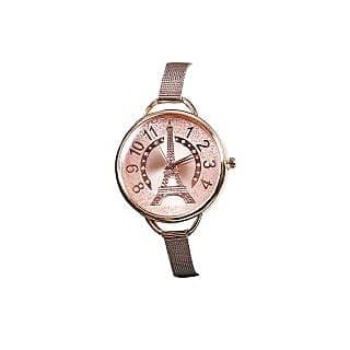 Women Golden Eiffel Tower Fancy Party Wadding Matel Girls Ladies Watches