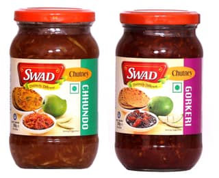 SWAD Delicious Combo Pack of Chhundo & Gorkeri Pickles and Pickles and Chutney (500 Gm Each)/ Gujarati chhunda & Meetha aam ka achaar- (Pack of 2)