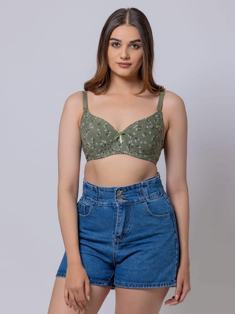 Funky Floral Lightly Padded Underwired Full Cup Bra