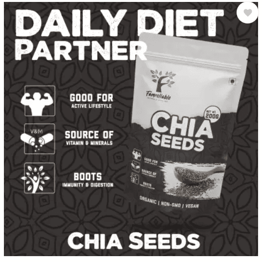 Famreliable Supercharge Your Day with 200g of Premium Chia Seeds, Boost Your Energy Chia Seeds (200 g) view 3
