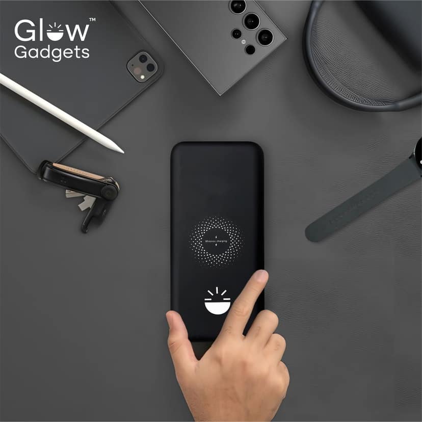 Glow Gadgets Beam 10000 mAh Wireless Powerbank with Inbuilt Cables view 2
