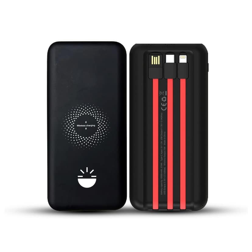 Glow Gadgets Beam 10000 mAh Wireless Powerbank with Inbuilt Cables view 5