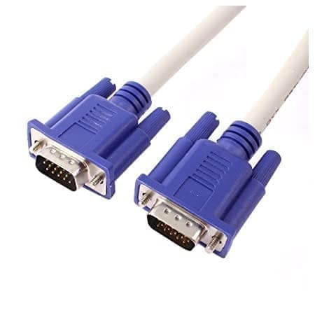 VGA Male to Male ,15-Pin Cable/Adapter for PC, Monitor, Projector, Laptop, TV, LCD/LED - 20Mtr (White) view 3