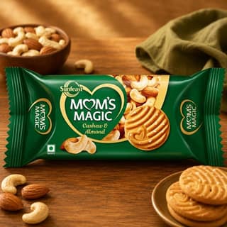 Sunfeast Mom's Magic Ghee Roasted Cashew & Almond - Sunfeast Mom's Magic Ghee Roasted Cashew & Almond 51.1 gm
