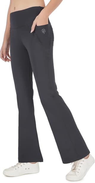 BlueFicus Women's Heavy Lycra Regular Fit Double Pocket Track Pant (Black)