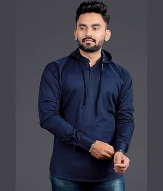 Nofilter 100% Cotton Regular Fit Dyed Full Sleeves Men's Casual Shirt - Blue ( Pack of 1 )