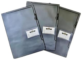 Praksh Clear Polypropylene (PP) Document File Folder (Alternatively: Plastic L-Folder, or Clear "My Clear Bag" Folder)