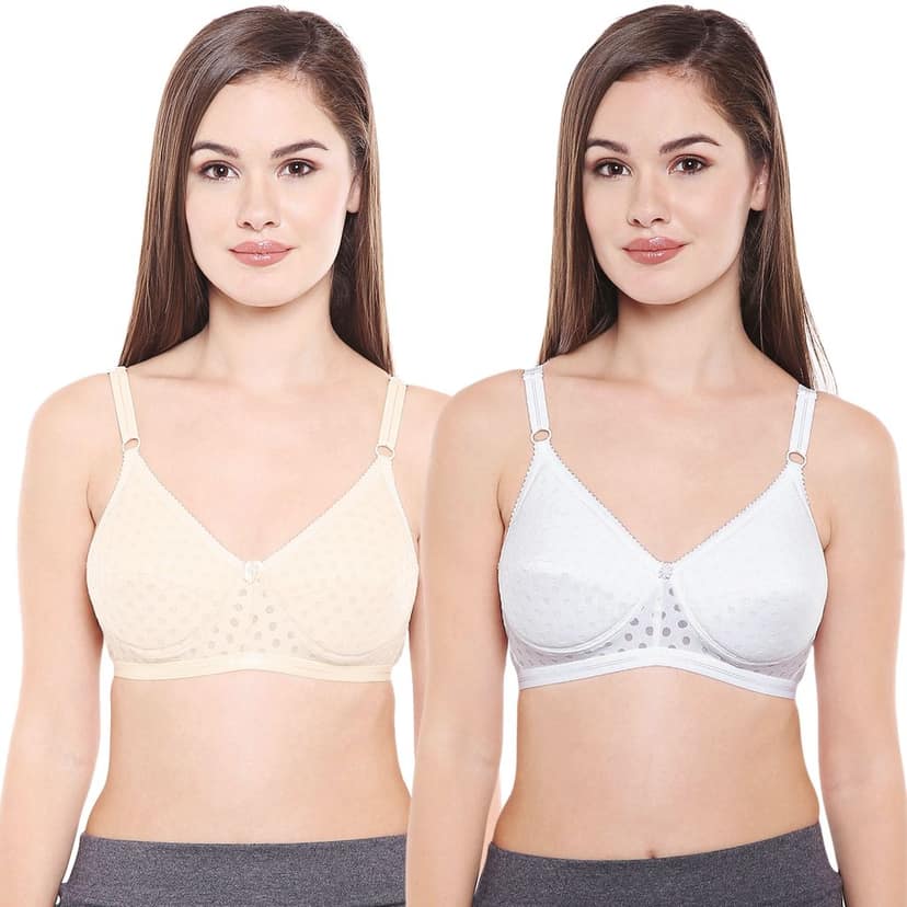 Bodycare Women Cotton Full Coverage Padded Regular Bra Pack - 2 E1576SW