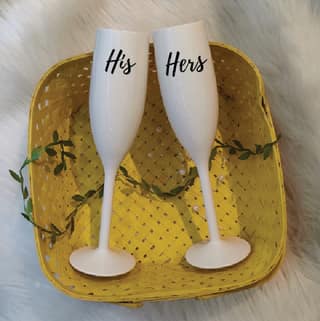 Stallion Barware White Flute Glass