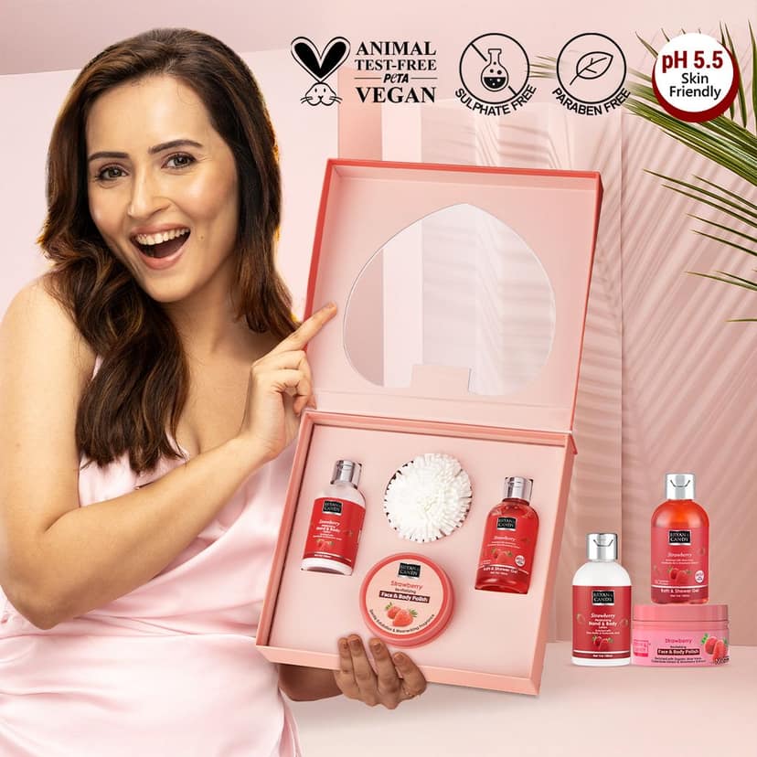 Bryan & Candy Strawberry White Heart Kit Gift Set For Women And Men view 5
