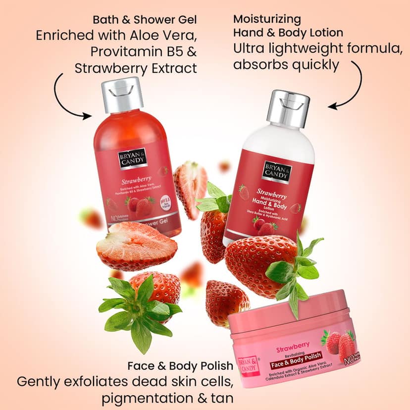 Bryan & Candy Strawberry White Heart Kit Gift Set For Women And Men view 6