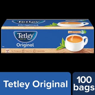 Tetley Black Tea - Original, Classic Assam Blend, Staple-Free, Environment Friendly Bags, 170 G (100 Bags X 1.7 G Each)