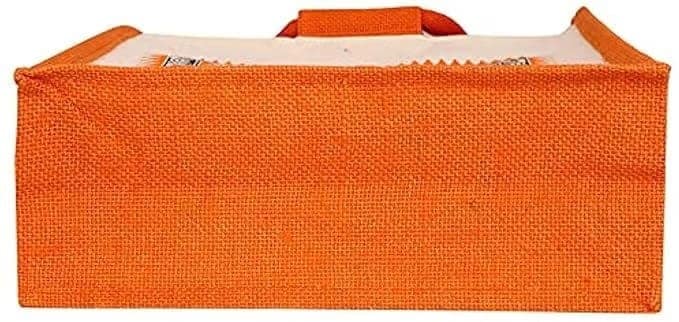 Jute Lunch Bag Orange view 2