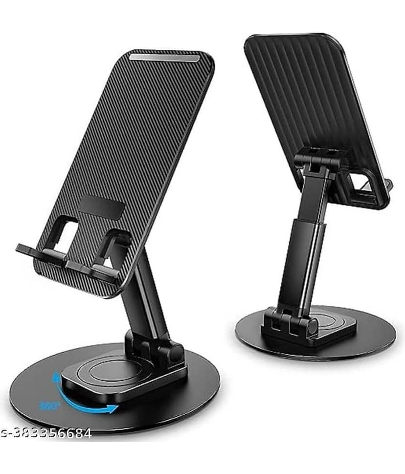 Hybite Mobile Phone Stand 360° Rotation Height and Angle Adjustable Cell Phone Stand for Desk Office Foldable Desktop Phone Holder for Smartphone