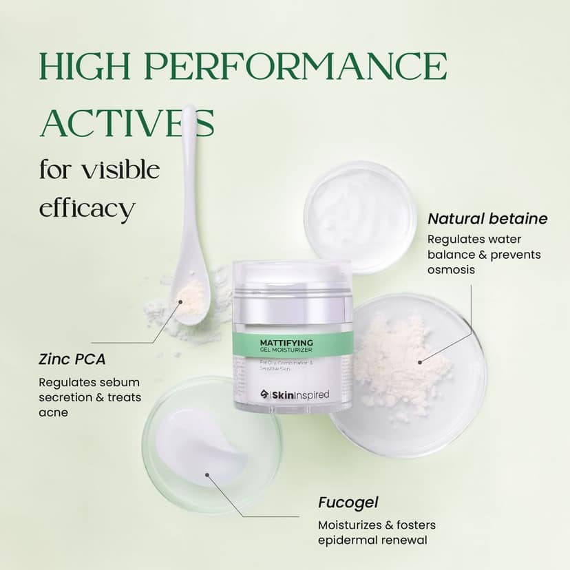 SkinInspired Mattifying Gel Moisturizer for Oily, Combination and Sensitive Skin/Skin Hydrating Light Gel Moisturiser For Men & Women/Oil Free Face Gel Moisturiser/Face Cream (50g) view 3