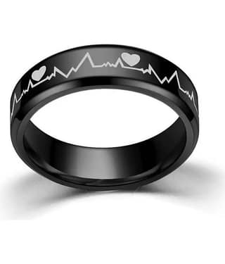 HEER COLLECTION - Black Rings ( Pack of 1 )