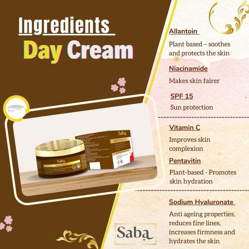 Saba Radiance+ Day Gel Cream & Radiance+ Night Gel Cream Combo | 50g Each - Pack of 2 view 6
