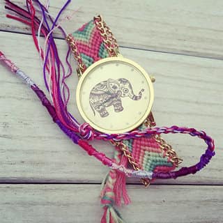 New Fashion Women Braided Rope Bracelet Wristwatch Relogio Feminino Bohemian Style Quartz Watch Dress Watches.